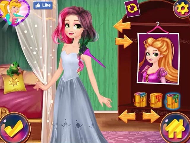 RAPUNZEL DESIGN YOUR RAINBOW DRESS jeu en ligne | Jeux POMU